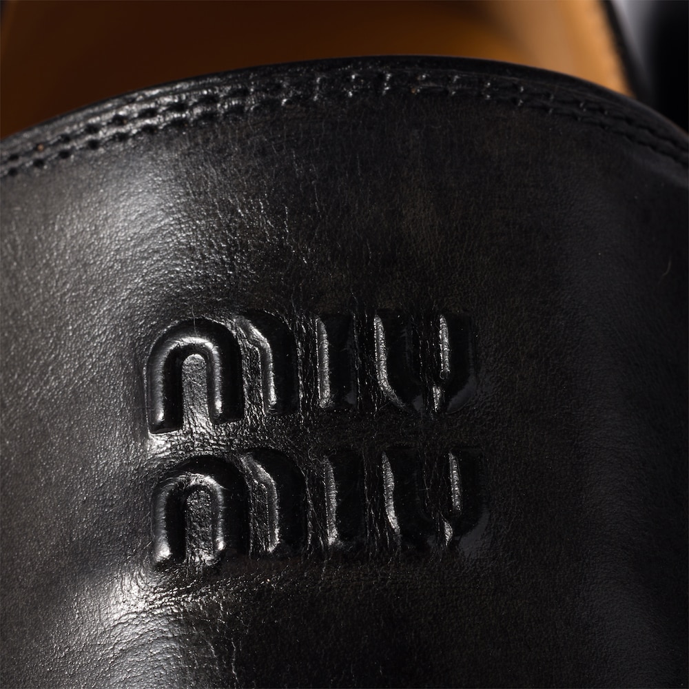 Miu Miu Leather loafers Black