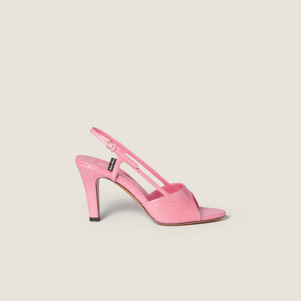Miu Miu Ayers slingback sandals Petal Pink