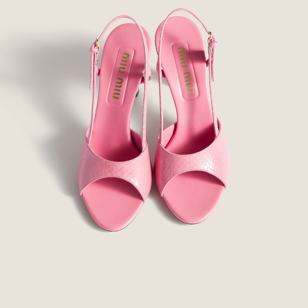 Miu Miu Ayers slingback sandals Petal Pink