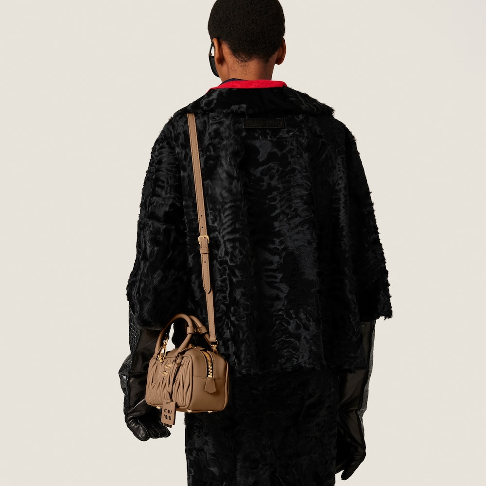 Miu Miu Arcadie matelassé nappa leather bag Caramel