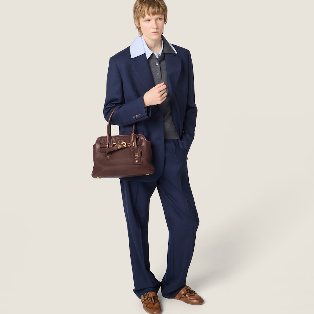 Miu Miu Aventure nappa leather bag Briarwood