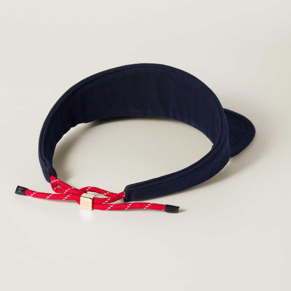 Miu Miu Denim visor - Blue/Red
