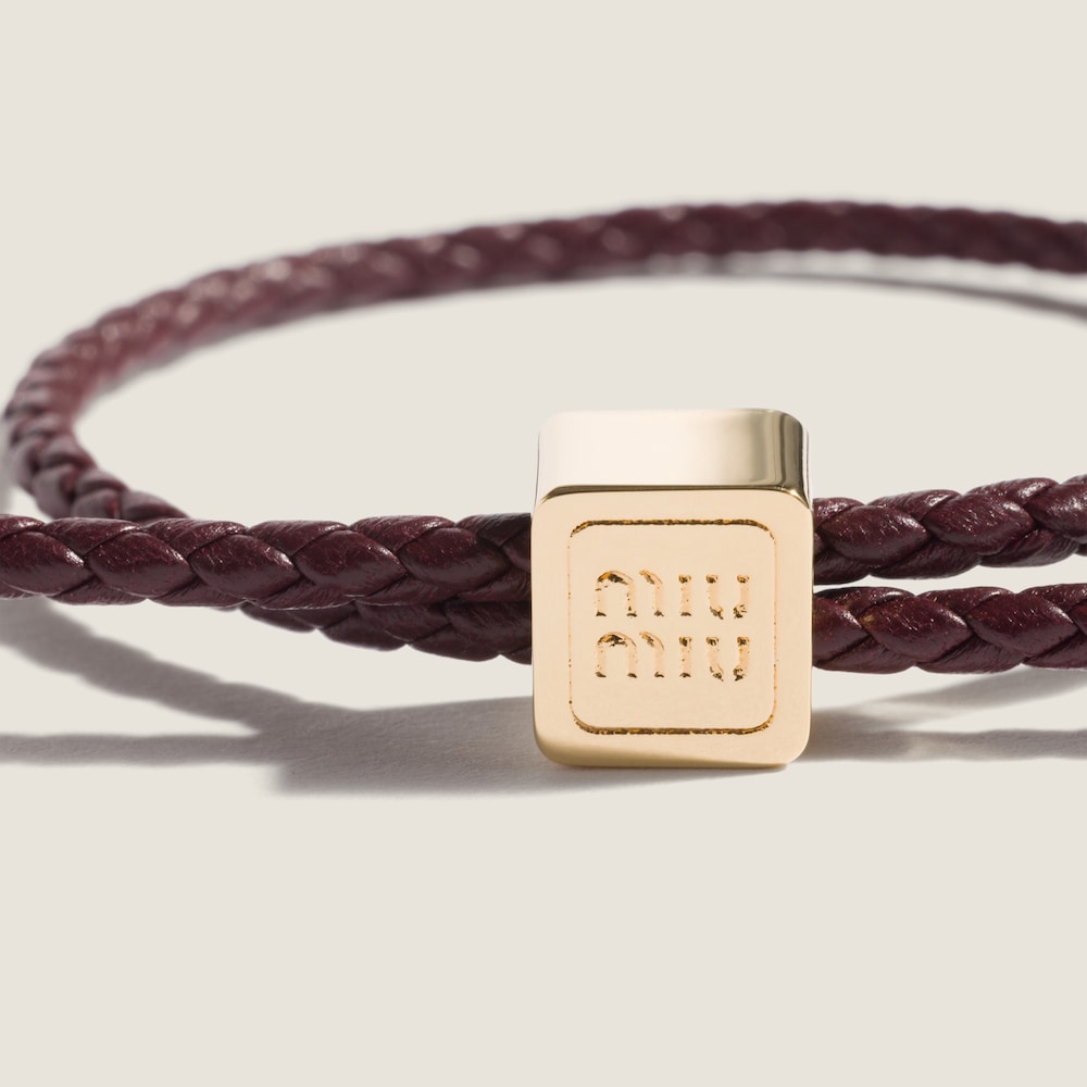 Miu Miu Leather bracelet Burgundy