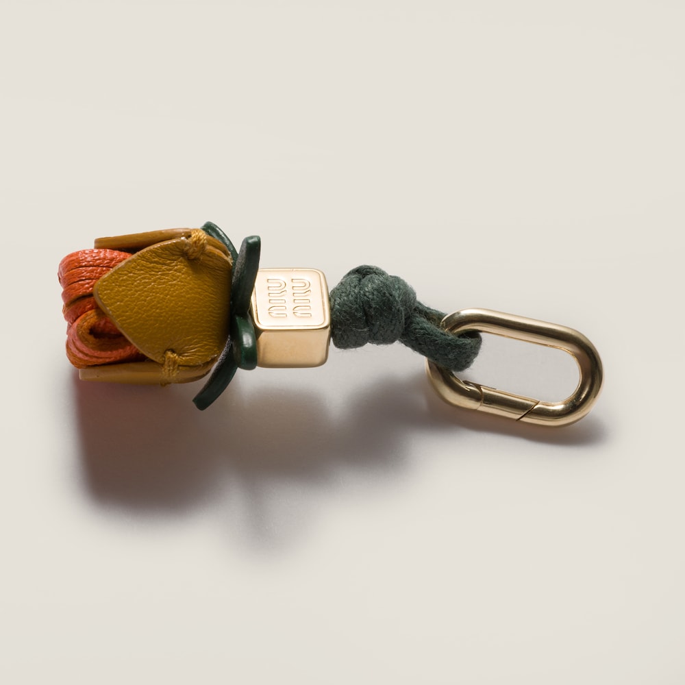 Miu Miu Leather micro trick - Whiskey/Papaya