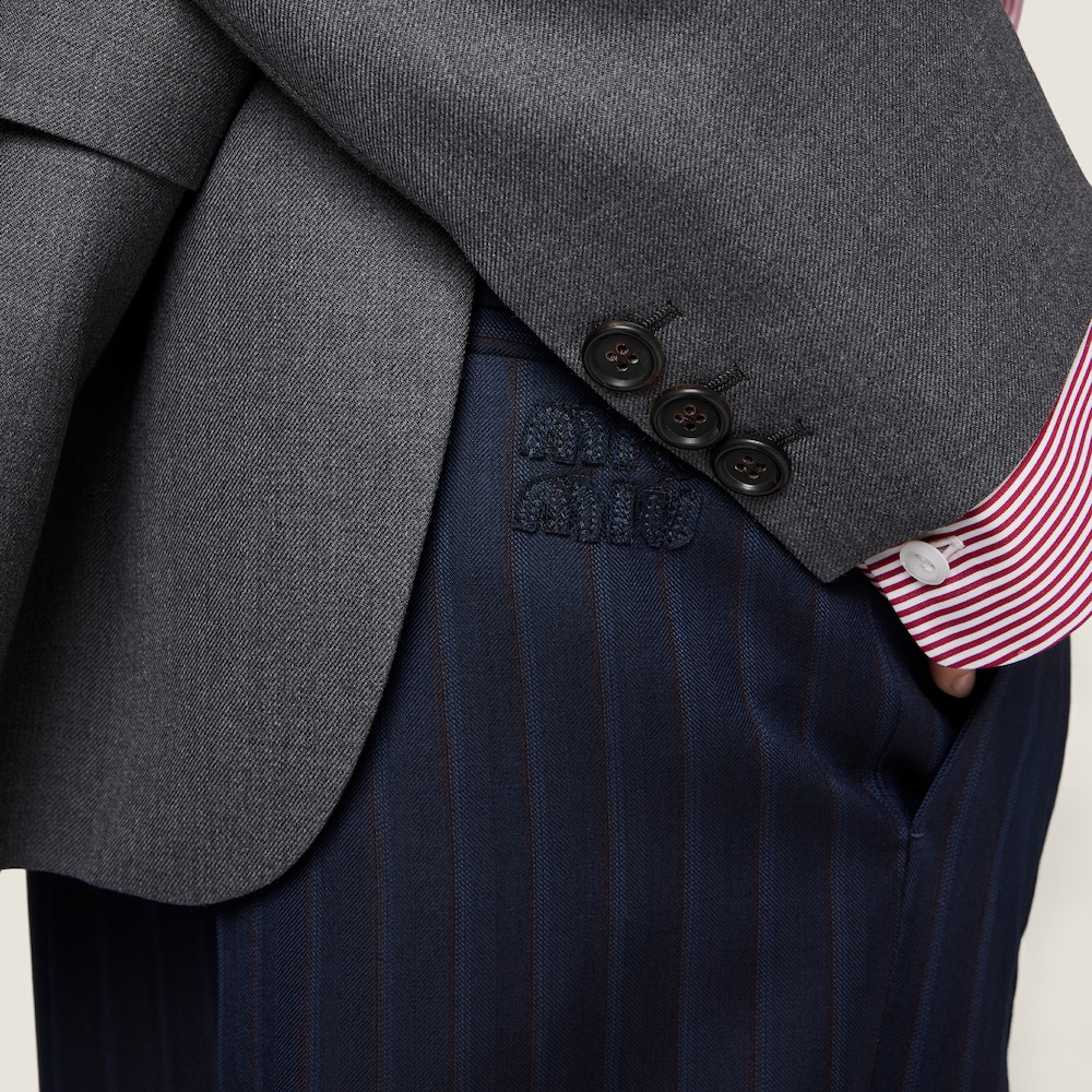 Miu Miu Pinstriped pants Navy