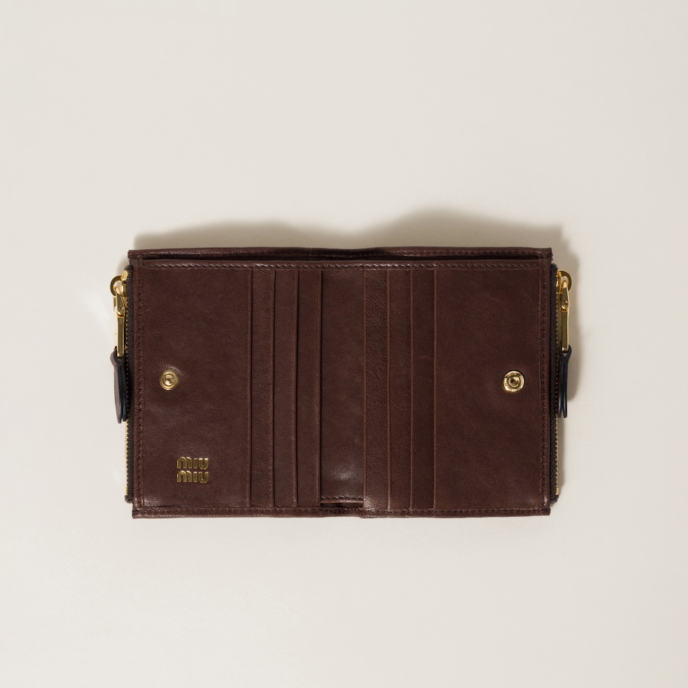 Miu Miu Small nappa leather wallet Briarwood