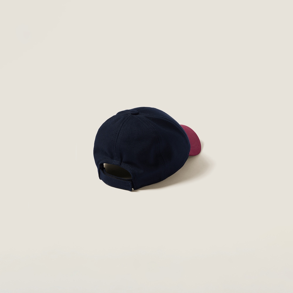 Miu Miu Drill baseball cap - Blue/Burgundy