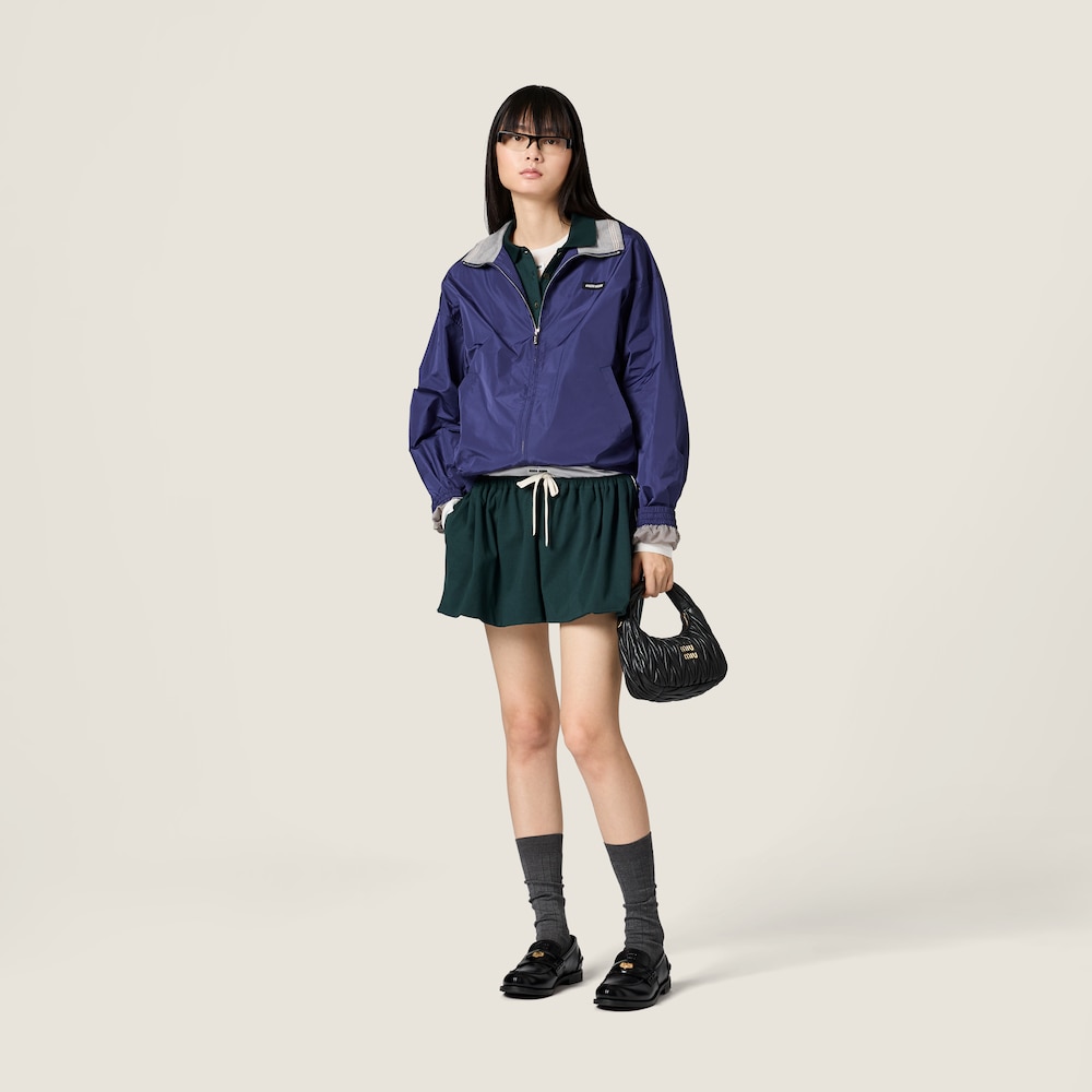 Miu Miu Technical poplin blouson jacket Royal Blue