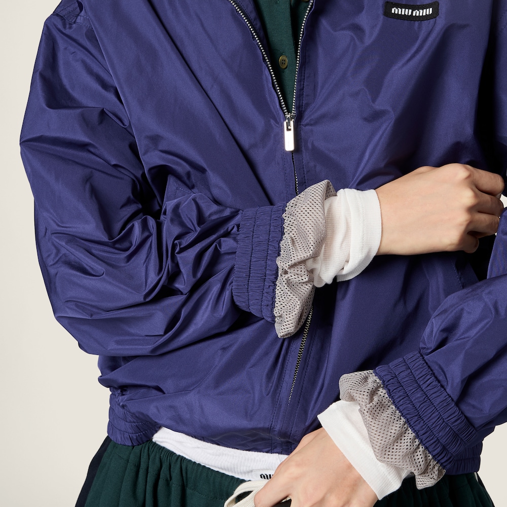 Miu Miu Technical poplin blouson jacket Royal Blue
