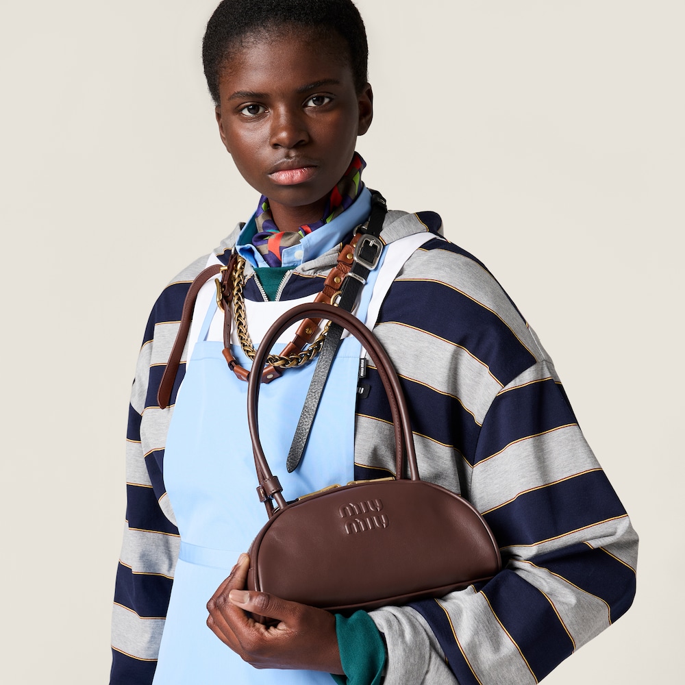 Miu Miu Beau leather bag Briarwood