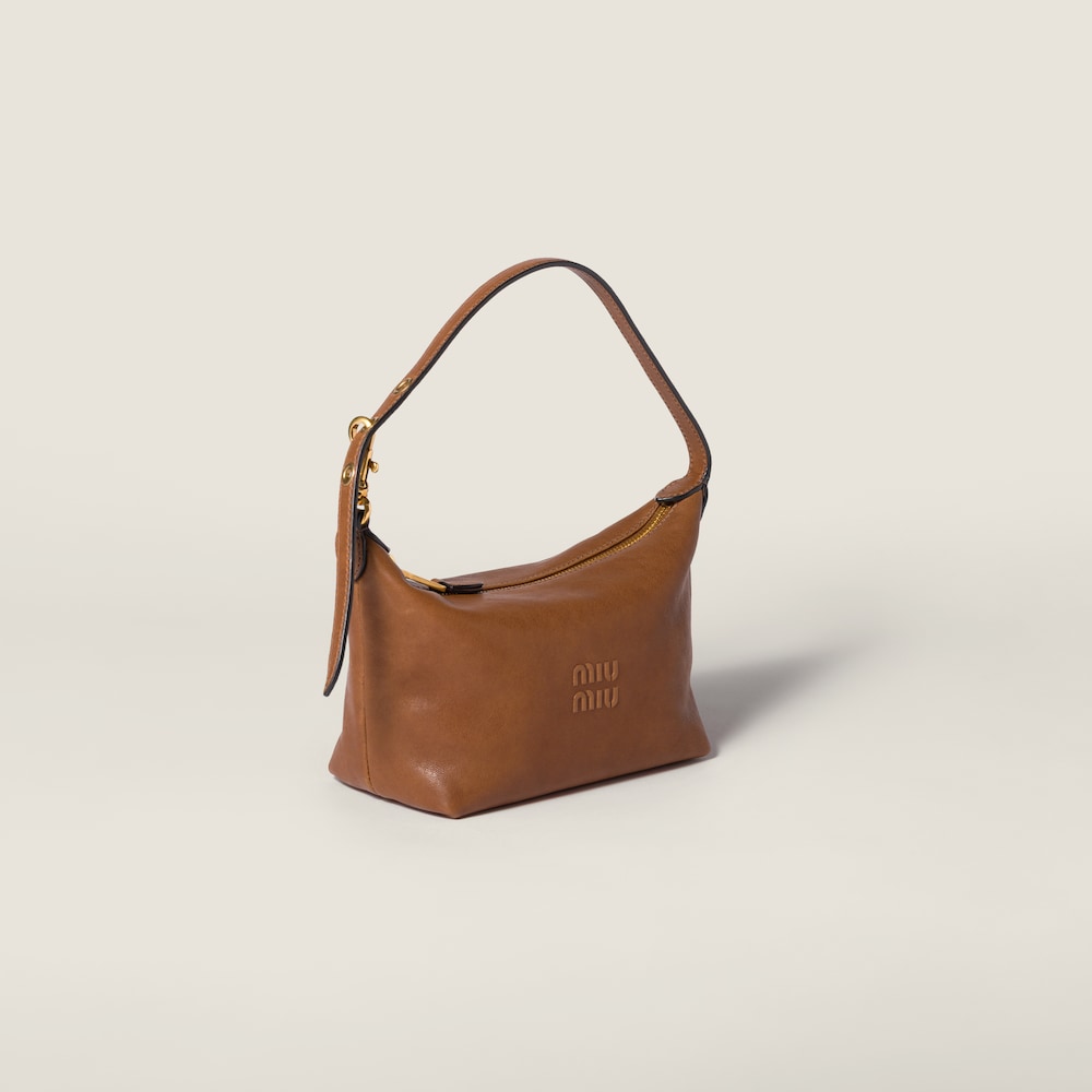 Miu Miu Nappa leather pouch - Oak