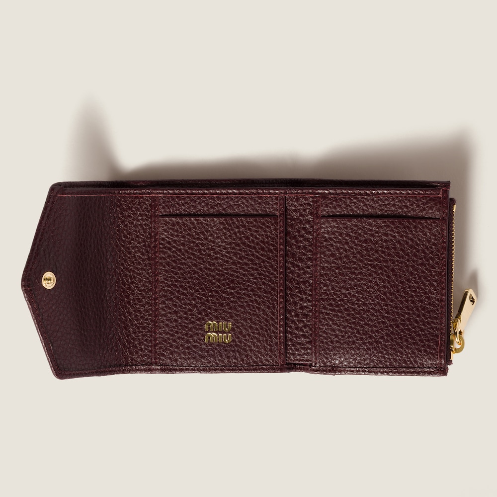 Miu Miu Small leather wallet Burgundy