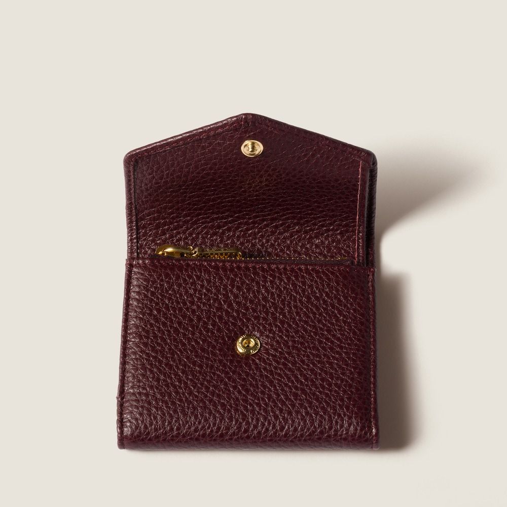 Miu Miu Small leather wallet Burgundy