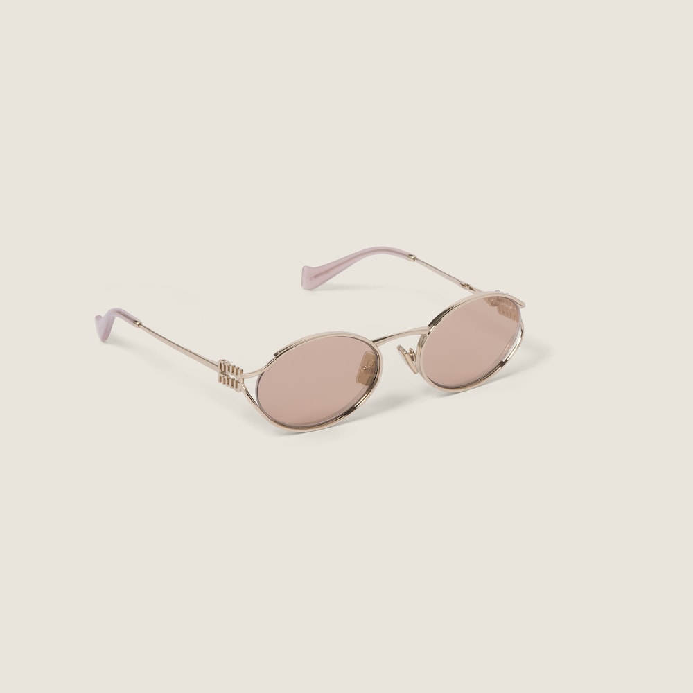Miu Miu Logo sunglasses - Rose gold lenses
