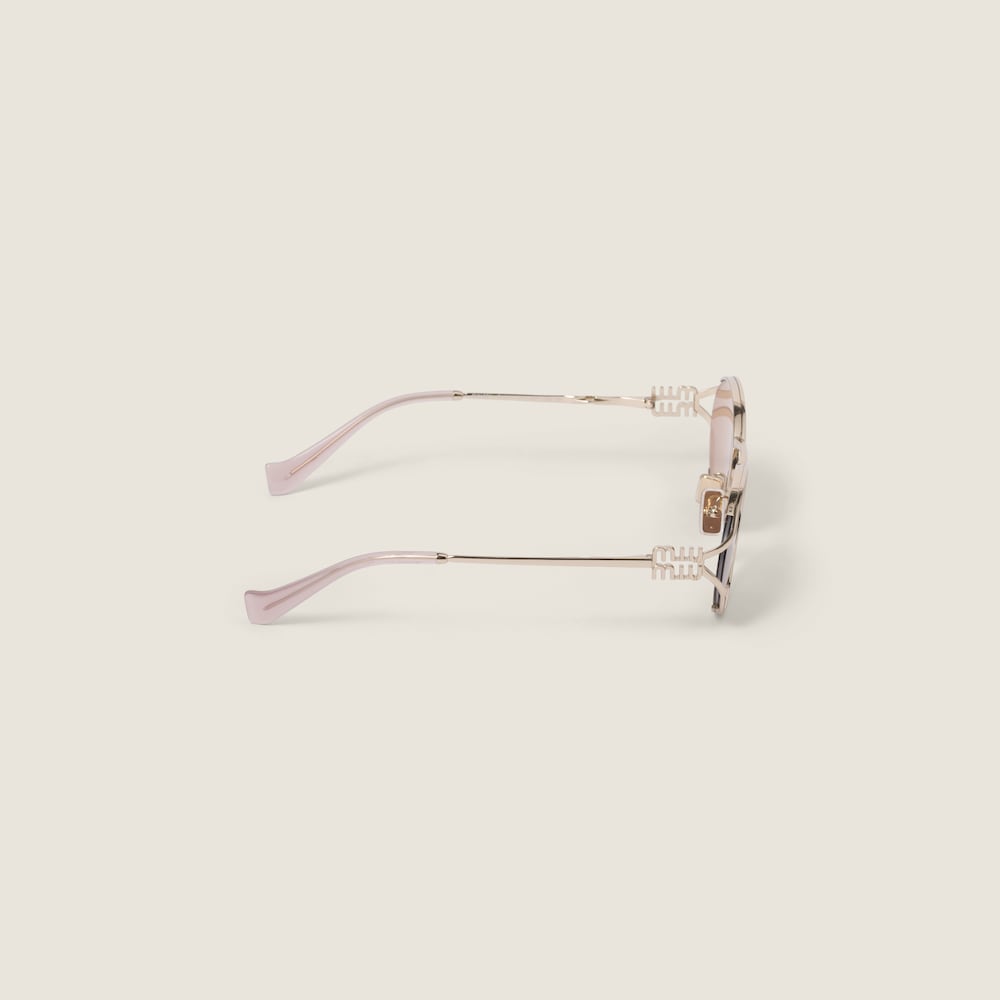 Miu Miu Logo sunglasses - Rose gold lenses