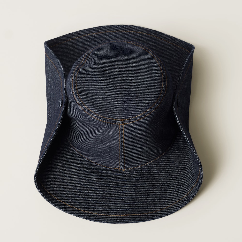 Miu Miu Denim cowboy hat - Blue/Brandy