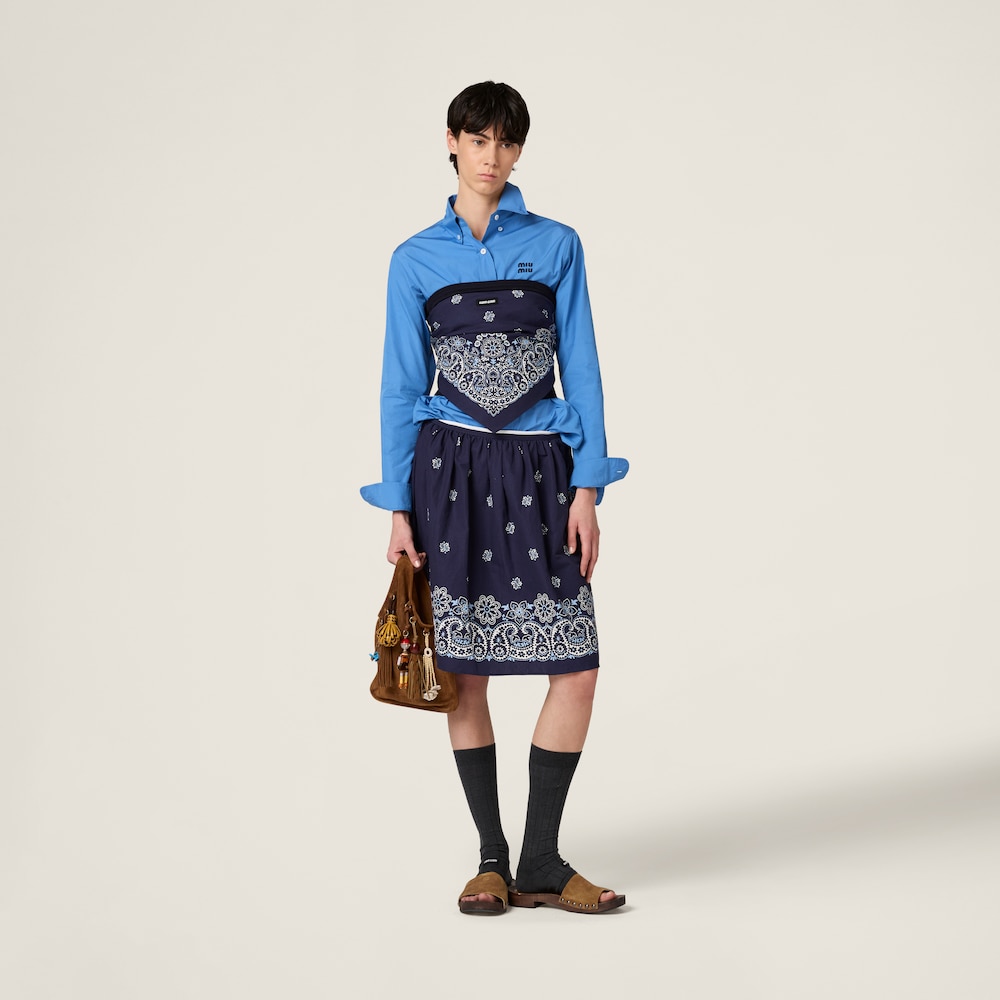 Miu Miu Poplin shirt Periwinkle Blue