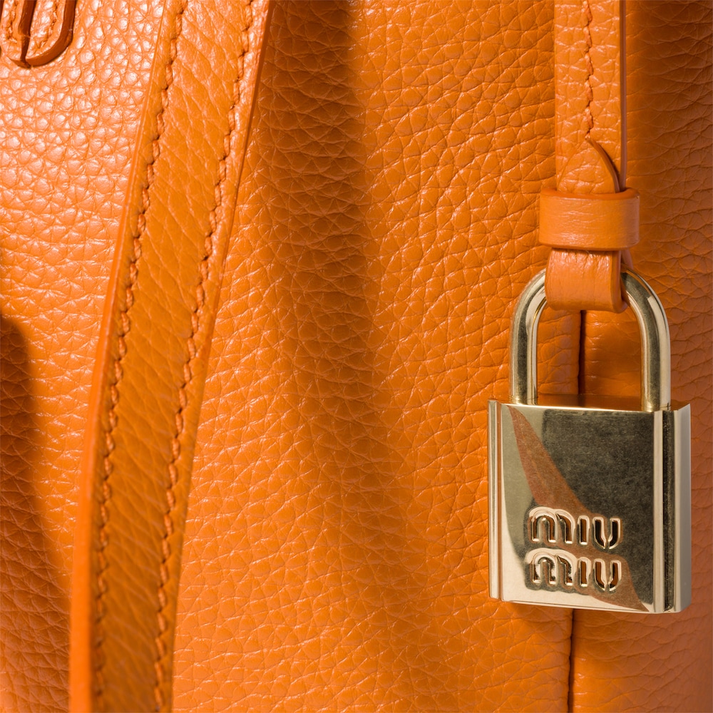 Miu Miu Leather bucket bag Gerbera Daisy / Olive