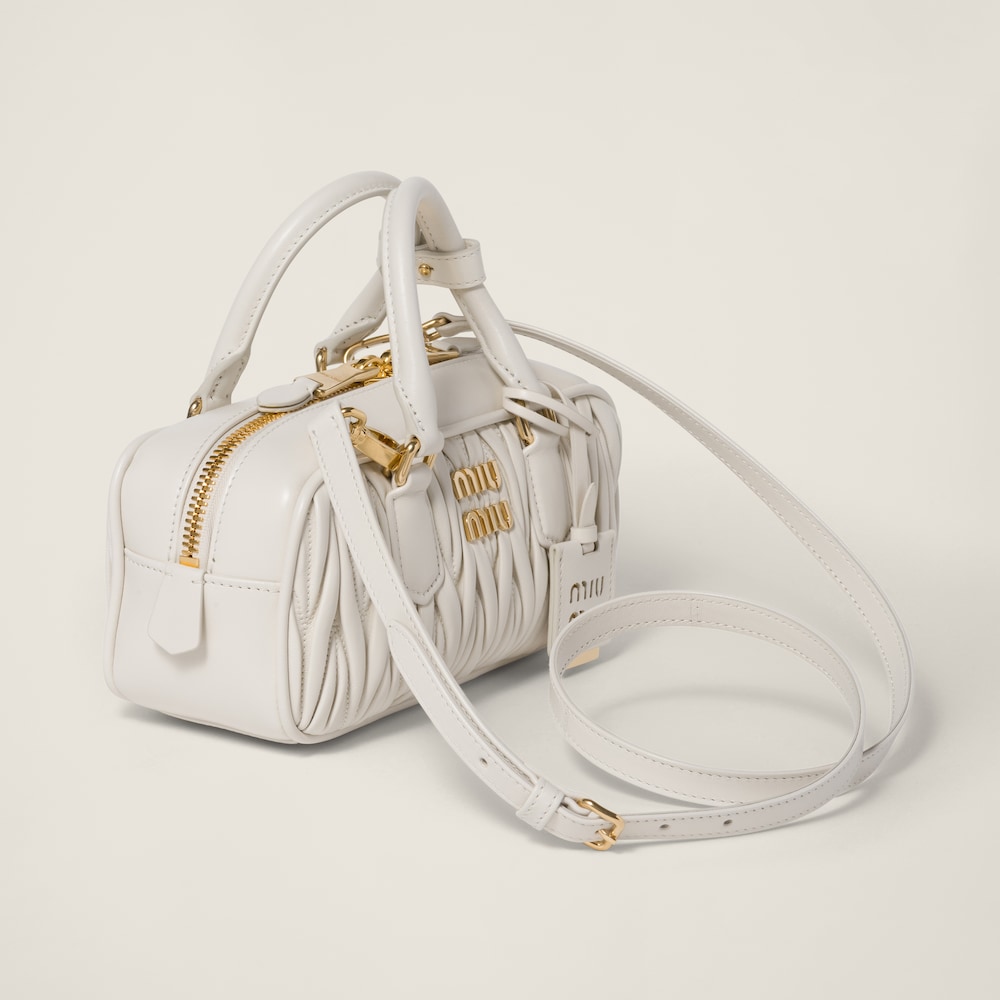 Miu Miu Arcadie matelassé nappa leather bag White