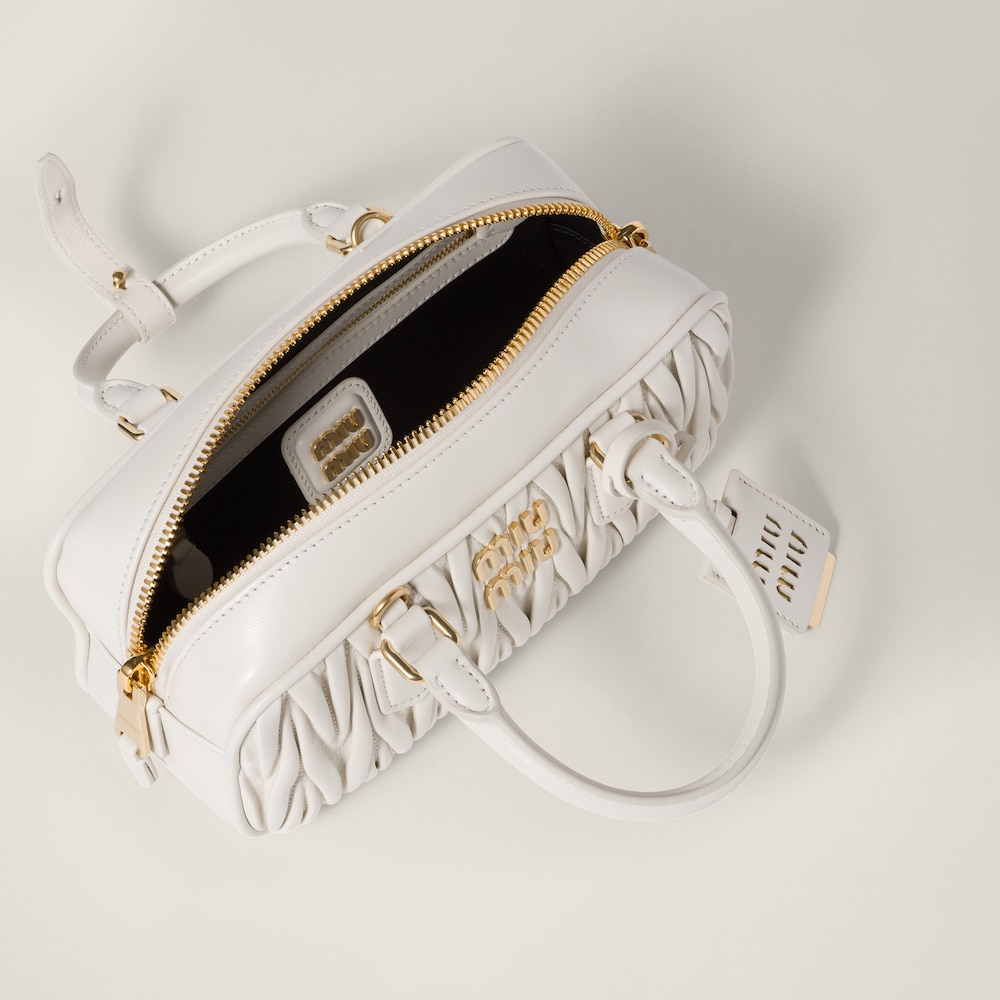Miu Miu Arcadie matelassé nappa leather bag White
