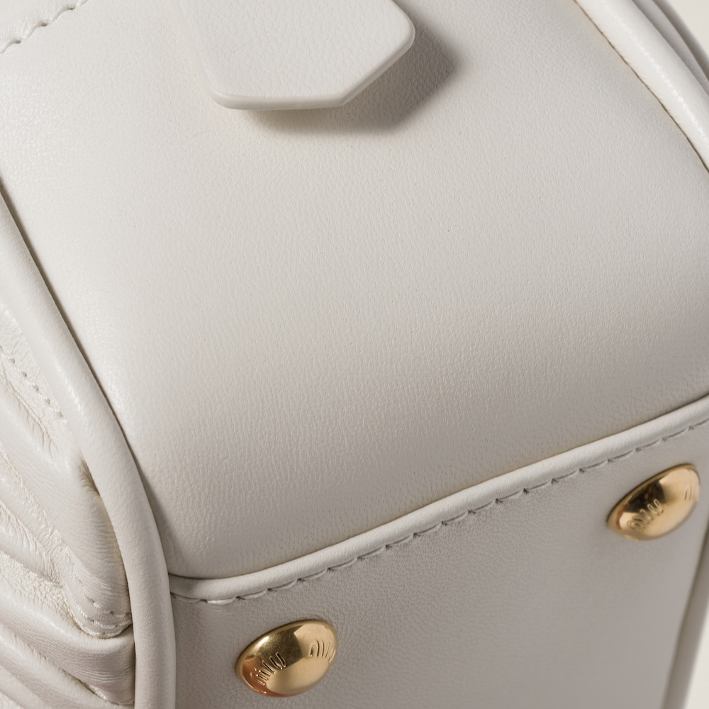 Miu Miu Arcadie matelassé nappa leather bag White