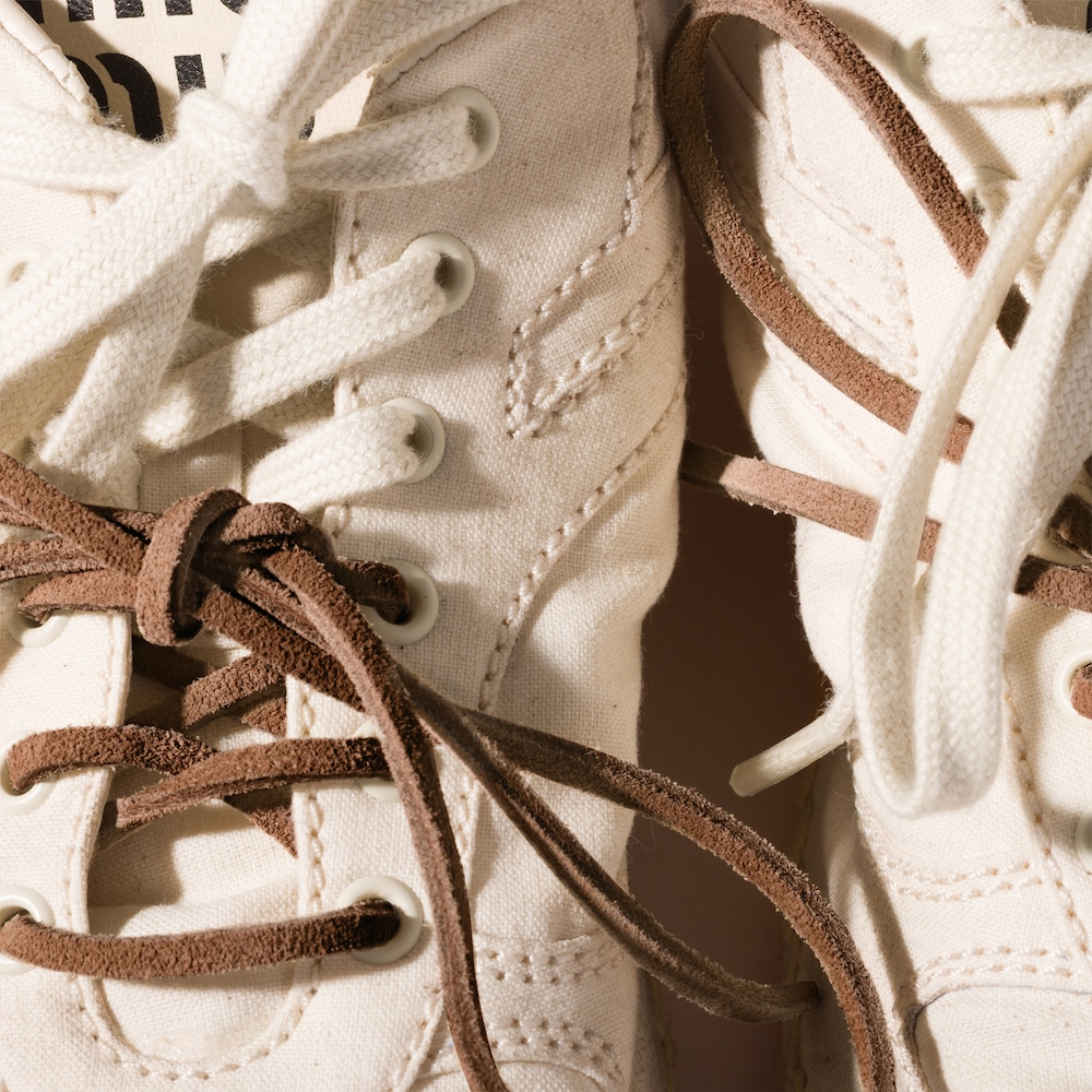 Miu Miu Gymnasium canvas sneakers Ecru