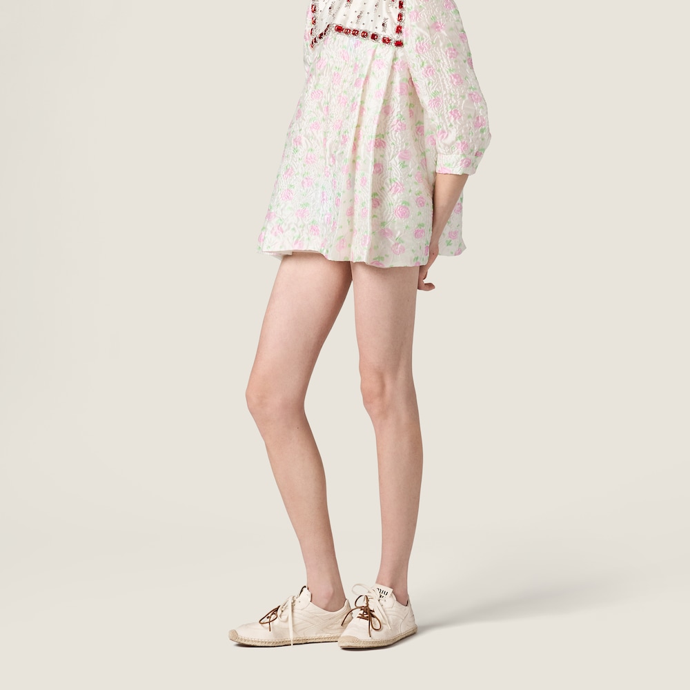 Miu Miu Gymnasium canvas sneakers Ecru