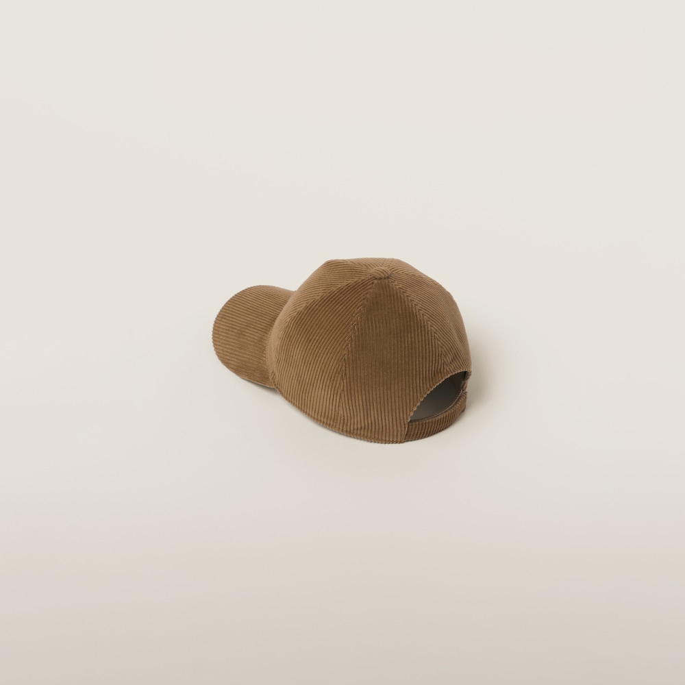 Miu Miu Velvet baseball cap - Cinnamon