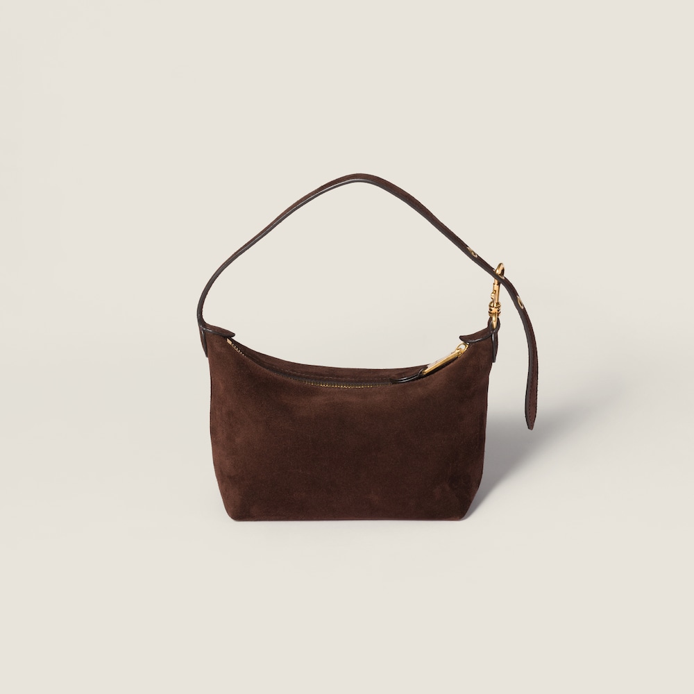 Miu Miu Suede pouch - Dark Brown