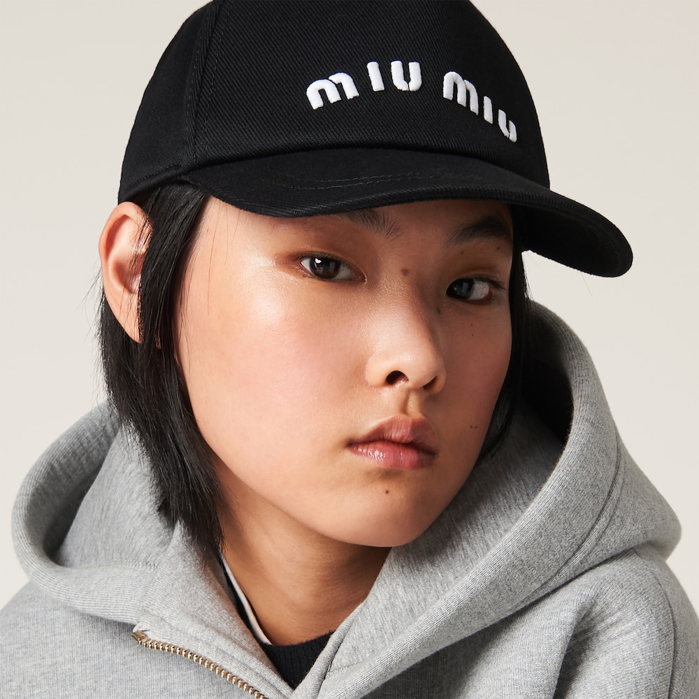 Miu Miu Drill baseball cap - Black/White