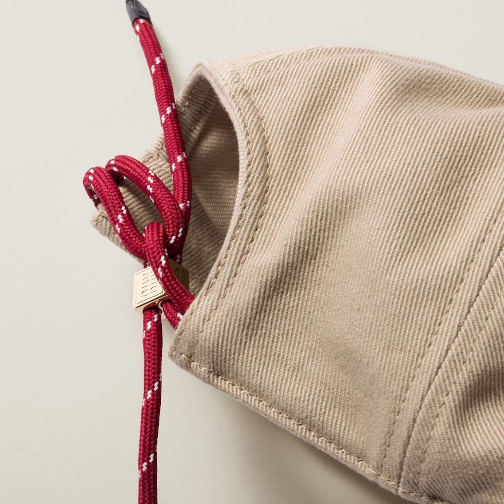 Miu Miu Denim baseball cap - Beige/Amaranth