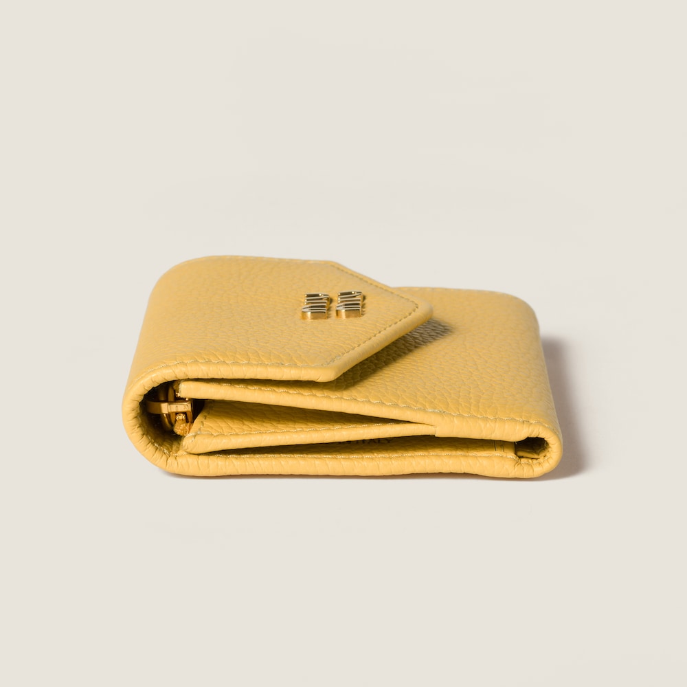Miu Miu Small leather wallet Yellow