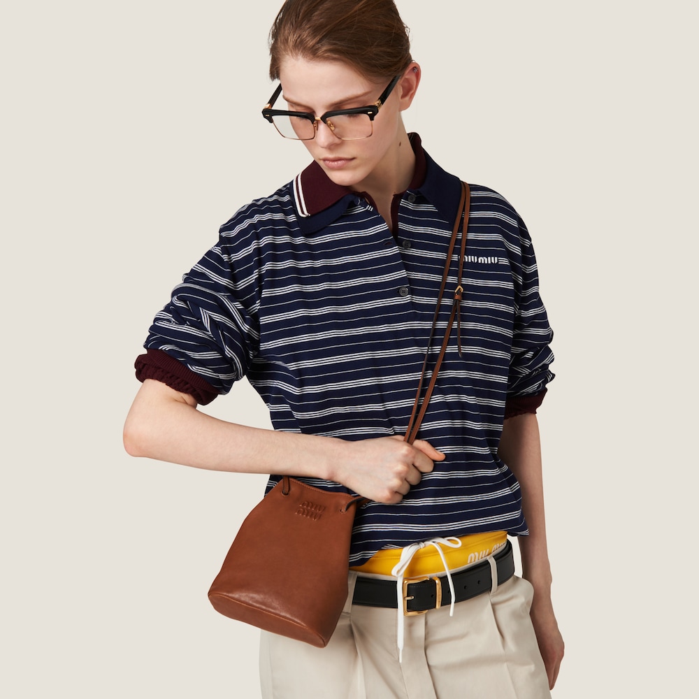 Miu Miu Nappa leather mini-bag - Oak