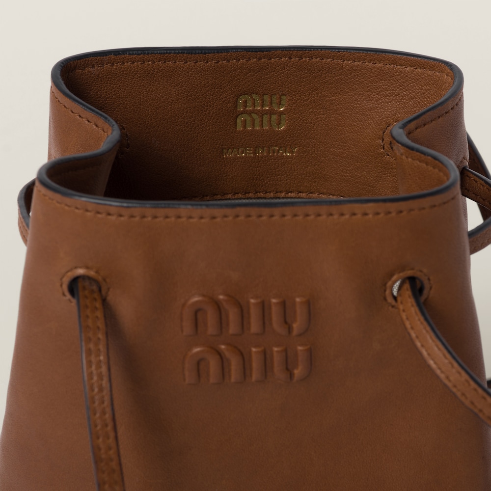 Miu Miu Nappa leather mini-bag - Oak