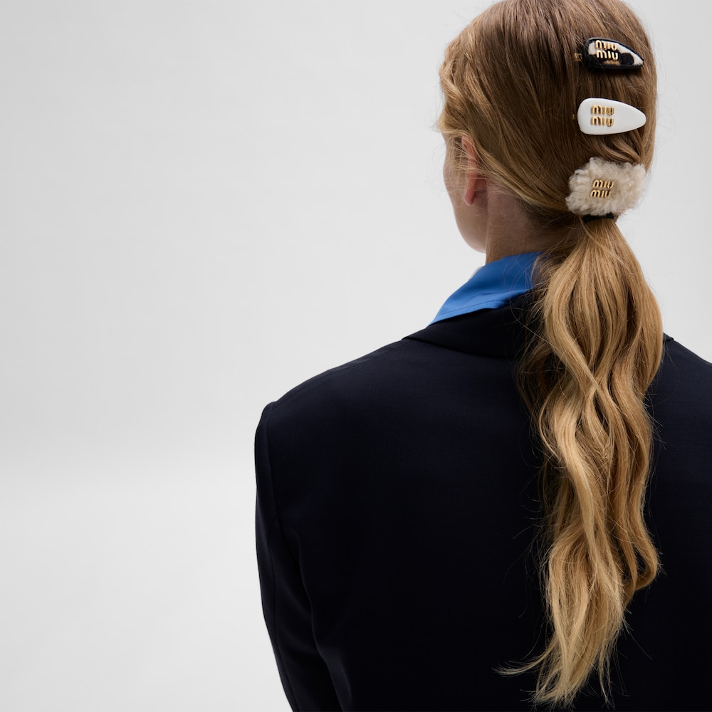 Miu Miu Hair clip set - White