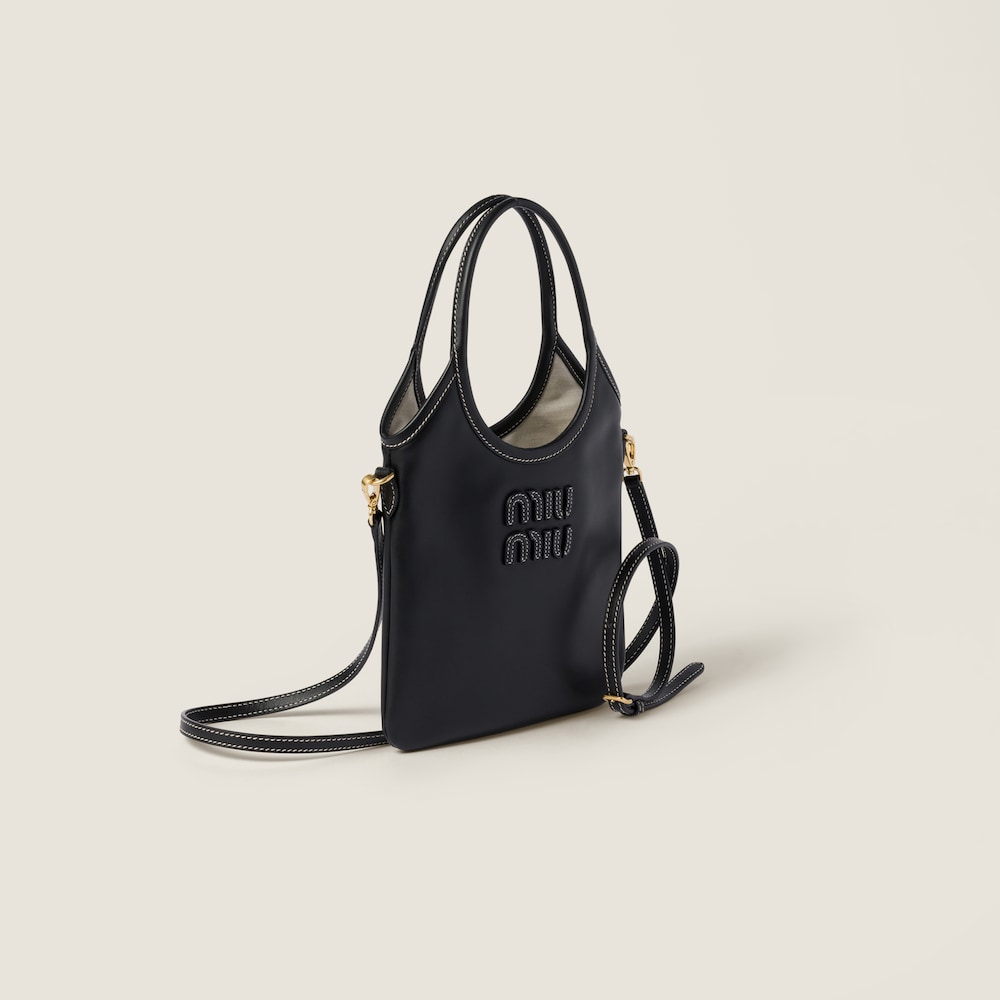 Miu Miu Ivy leather handbag Black