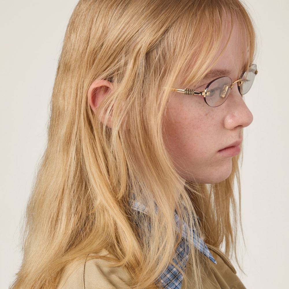 Miu Miu Logo sunglasses - Blue-ray Transparent Lenses