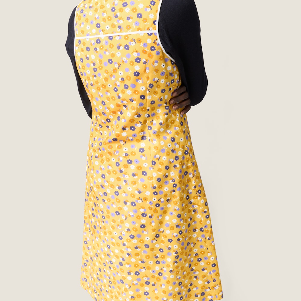 Miu Miu Poplin dress Yellow / Purple