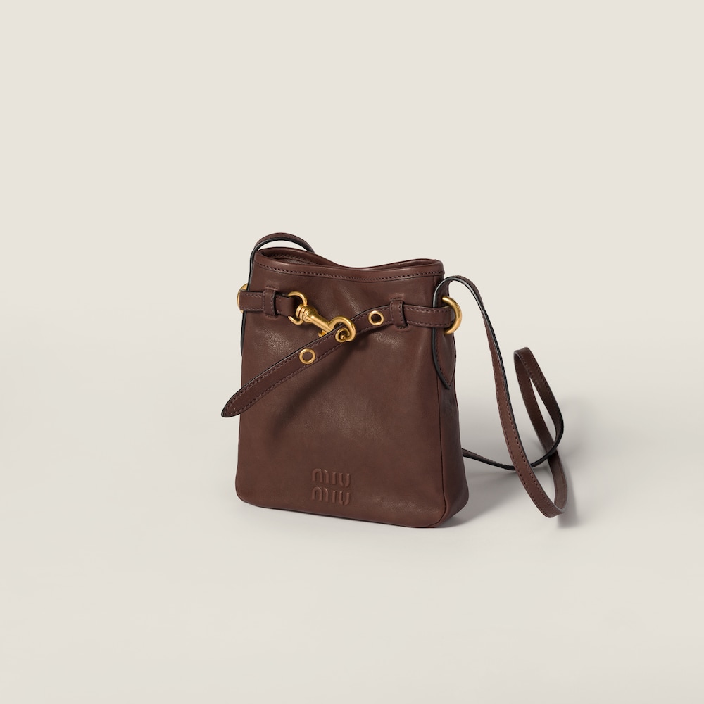 Miu Miu Nappa leather pouch - Briarwood