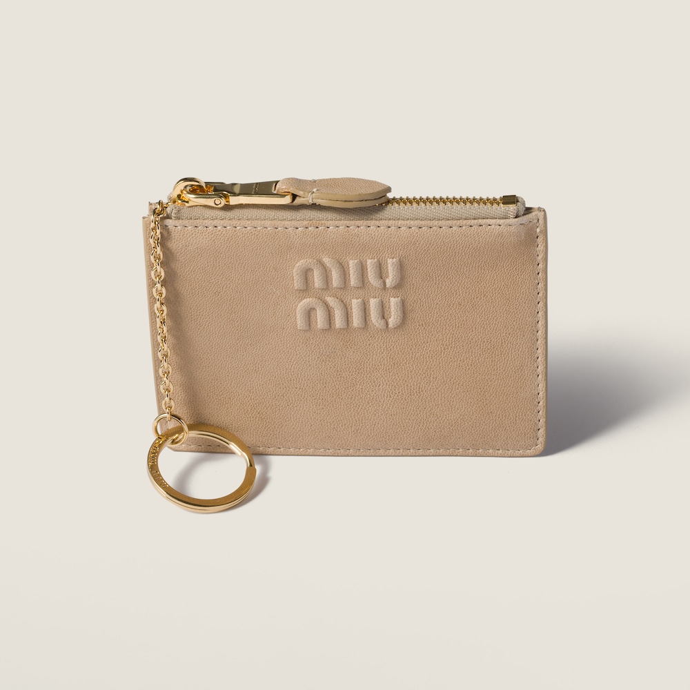 Miu Miu Nappa leather card holder Cord