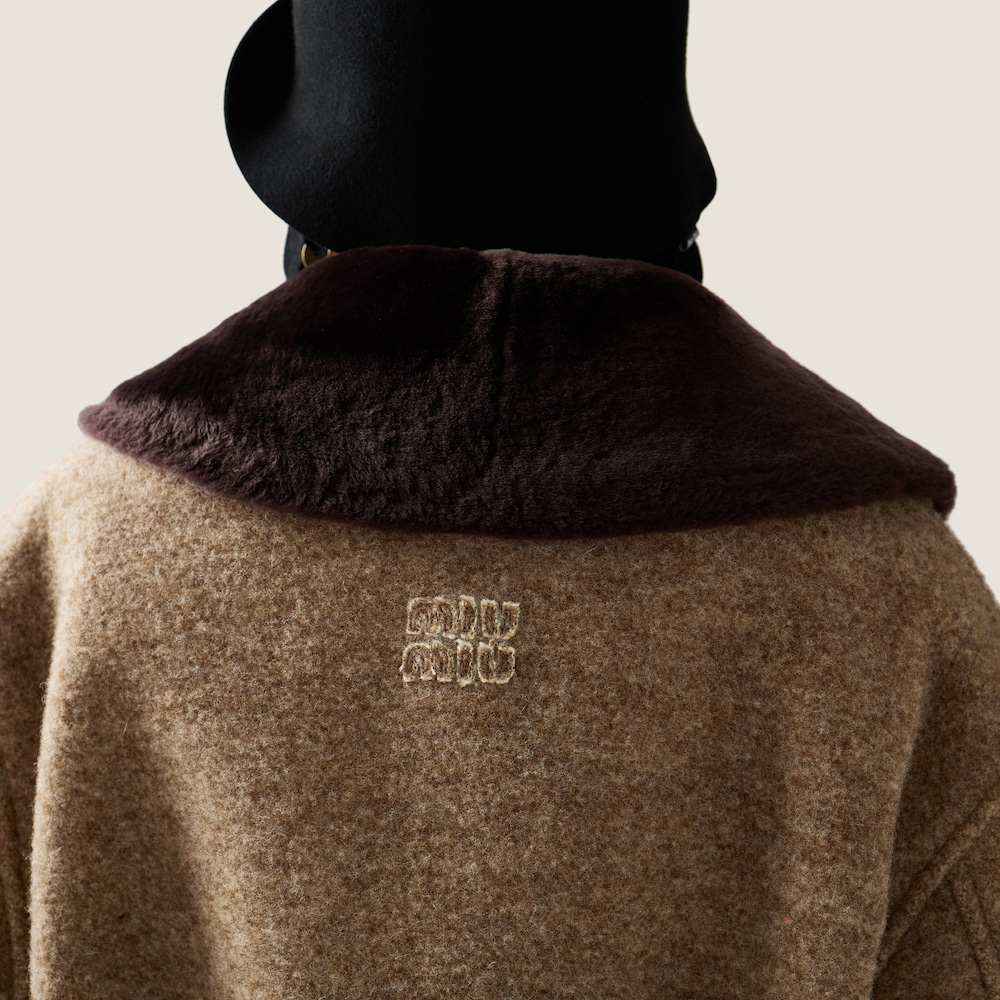 Miu Miu Shetland wool blouson jacket Cord