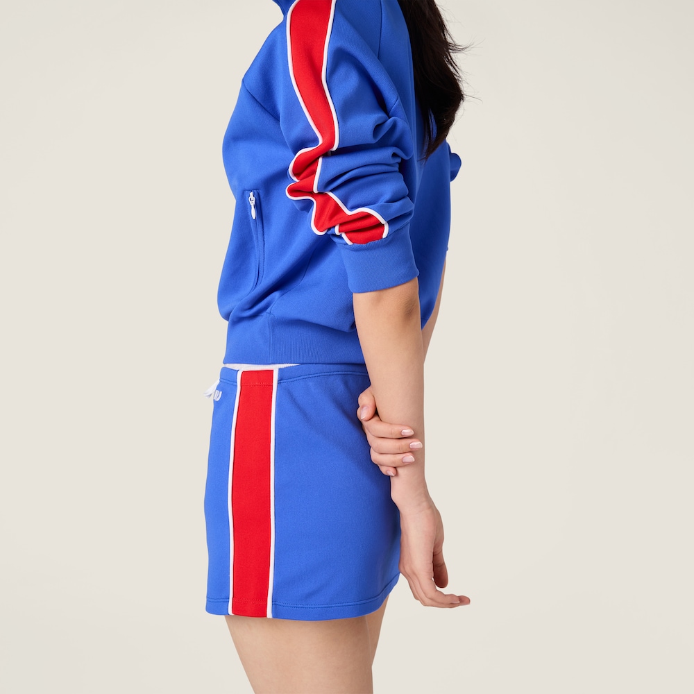 Miu Miu Technical yarn miniskirt Bright Blue / Red