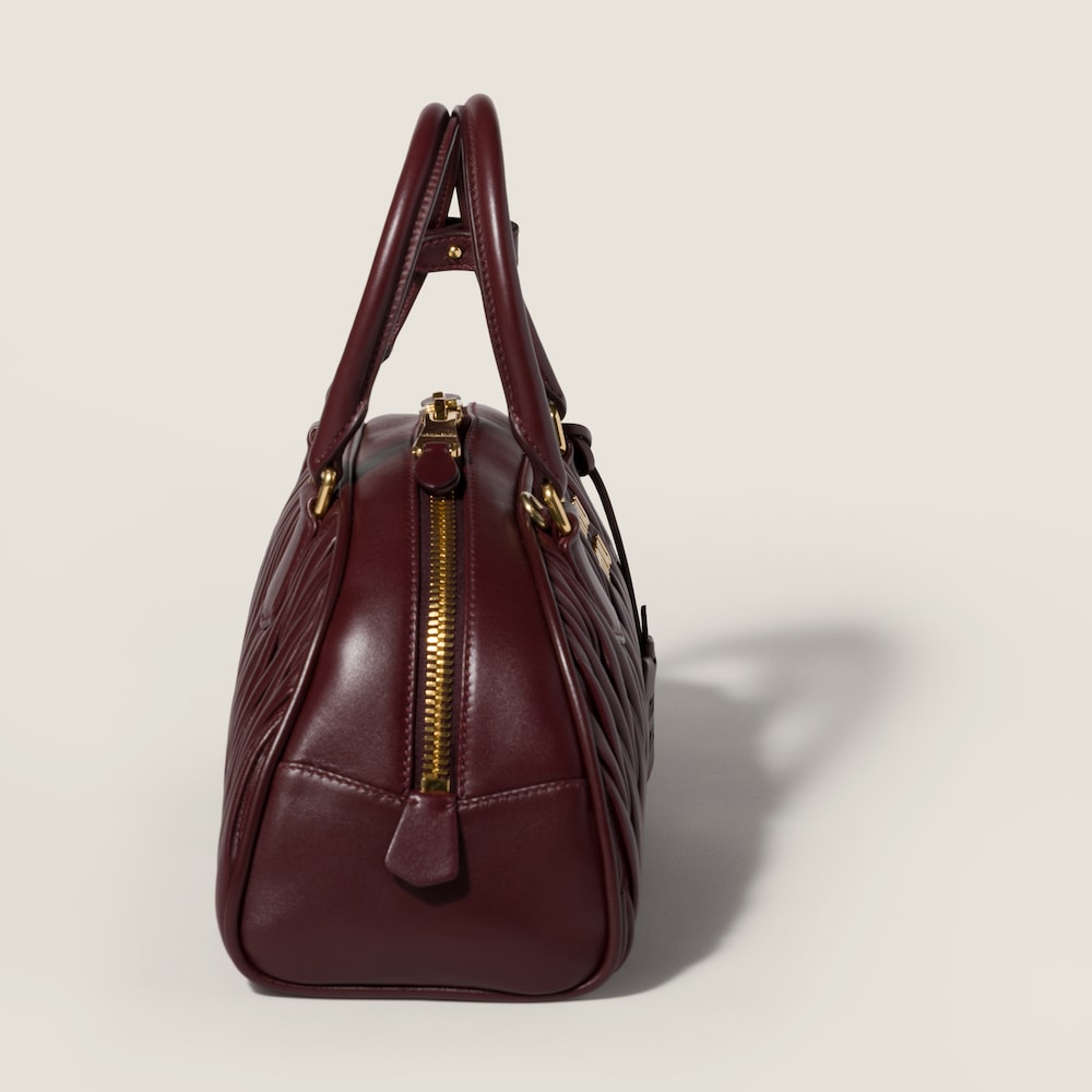 Miu Miu Arcadie matelassé nappa leather bag Burgundy