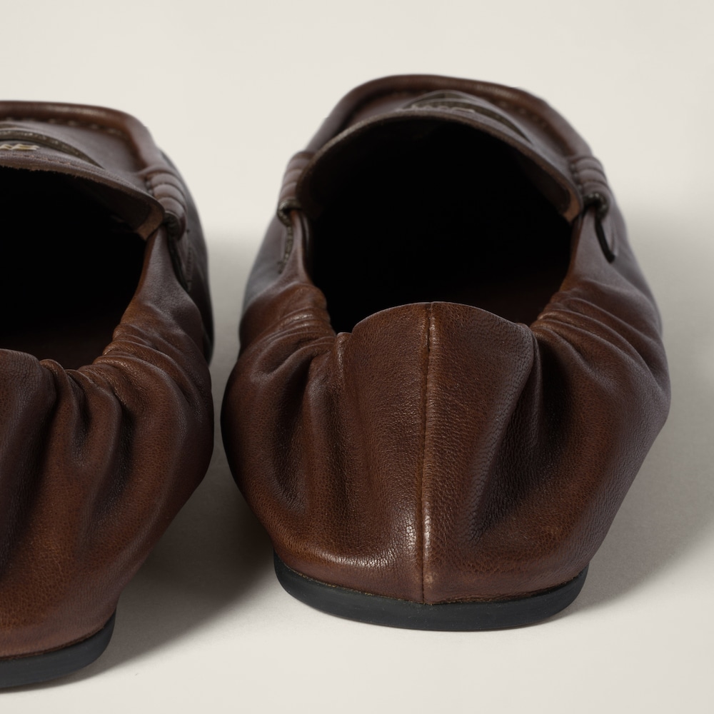 Miu Miu Ruches nappa leather loafers Briarwood