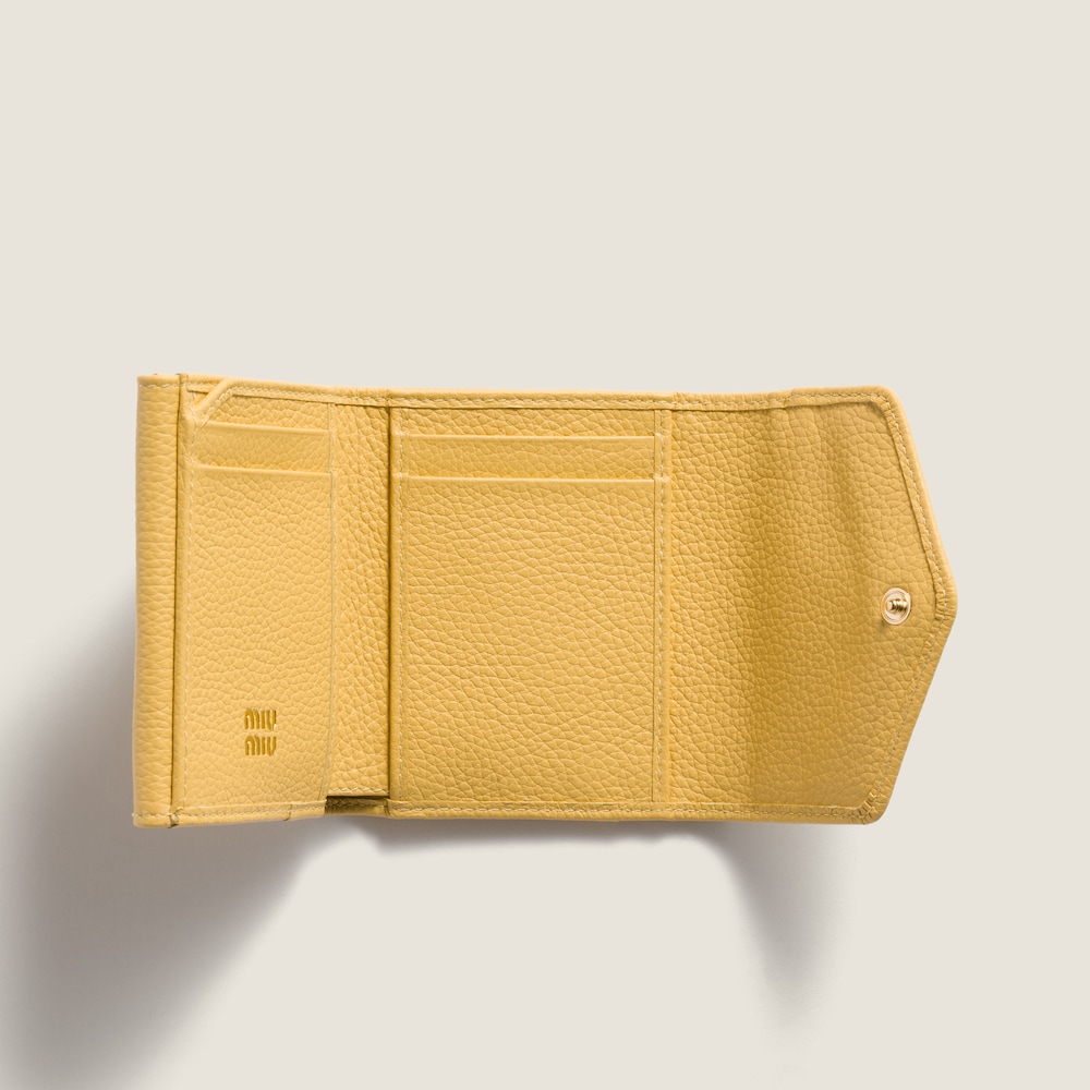 Miu Miu Small leather wallet Yellow