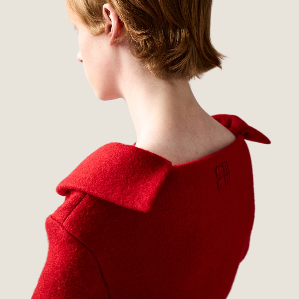 Miu Miu Mohair and wool jacket Red