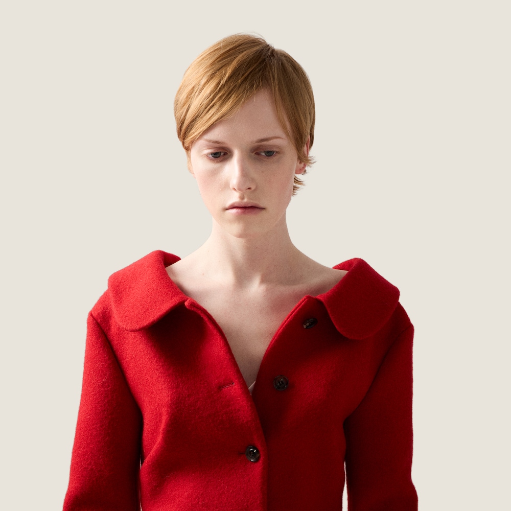 Miu Miu Mohair and wool jacket Red