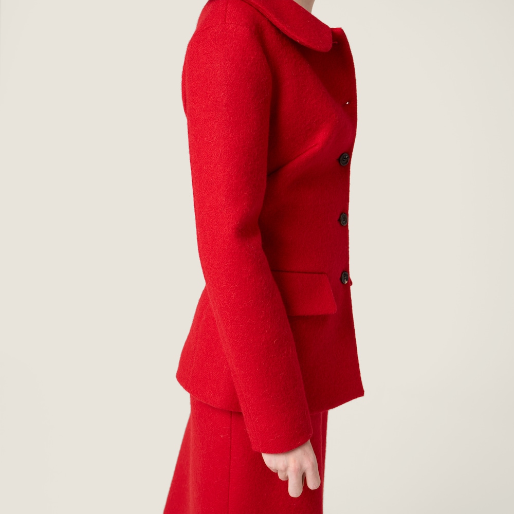 Miu Miu Mohair and wool jacket Red