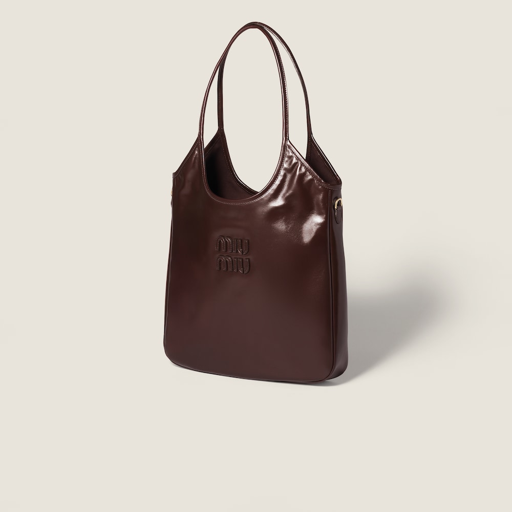 Miu Miu Ivy leather bag Dark Brown