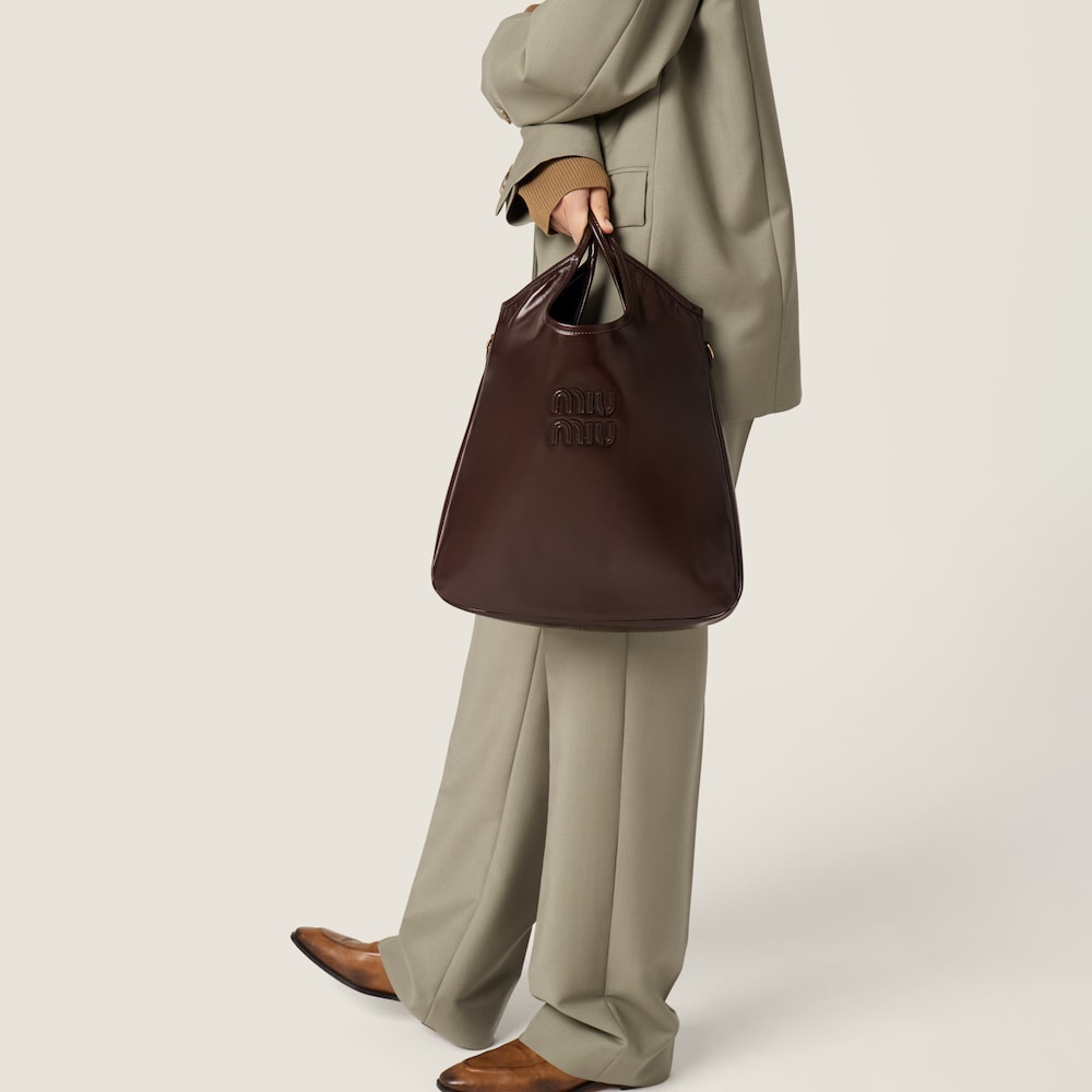 Miu Miu Ivy leather bag Dark Brown